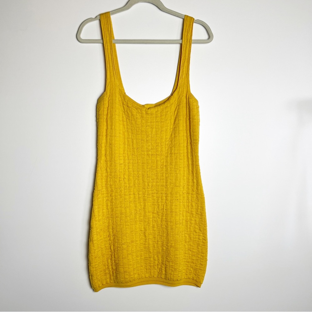 Free People beach yellow knit dress